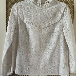 Pretty white pin tuck blouse.